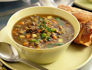 Gingery lentil soup